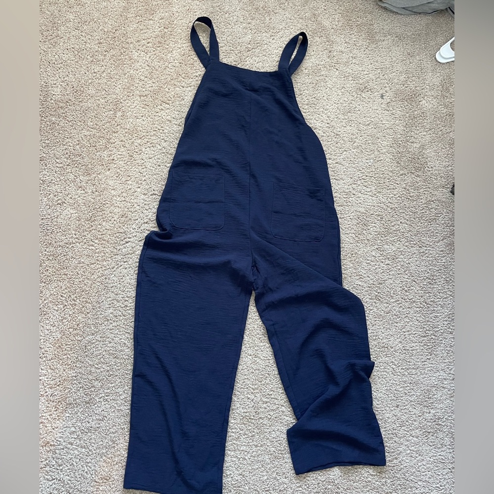 Navy blue jumpsuit with pockets